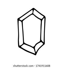Brillo brillante de una sola mano para tarjetas de felicitación, afiches, diseño femenino. Aislado sobre fondo blanco. Ilustración del vector Doodle.