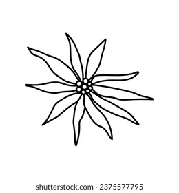 Einzelhandgezeichnet. Doodle, Vektorgrafik. Einzeln auf weißem Hintergrund.
