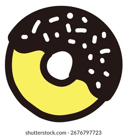 Ilustração de rosca desenhada à mão única