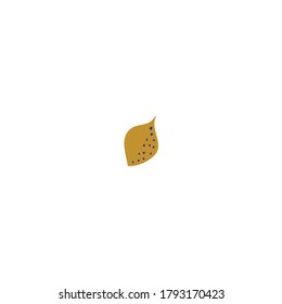 single hand drawn doodle leaf in vector	