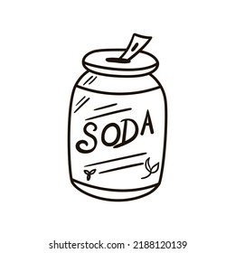 Single hand drawn drink. Doodle vector illustration. Isolated on white background.