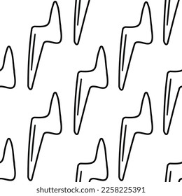 Einzelhandgezeichnetes Element des Blitzmusters. Elemente für Grußkarten, Poster, Aufkleber und saisonales Design. 