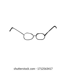 Ilustración de gafas dibujadas a mano en estilo doodle en vector.