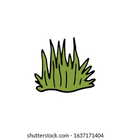 Single hand drawn herbal element on a white isolated background. Doodle, illustration simple outline. It can be used for decoration of textile, paper and other surfaces.