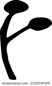 Elementos de hierbas dibujadas a mano única. Ilustración vectorial Doodle para, logotipo y tarjeta de saludo.