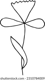 Single hand drawn herbal elements. Doodle vector illustration for, logo and greeting card.
