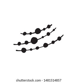 Single hand drawn New Year and Xmas decoration. Doodle vector illustration for greeting cards, posters, stickers and seasonal design.  Isolated on white background