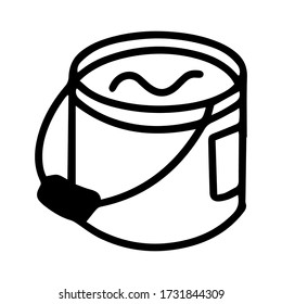 Single hand drawn paint. Doodle stock vector illustration. element for posters, stickers and seasonal design. Isolated on white background. Sketch elements set for graphic and web design.