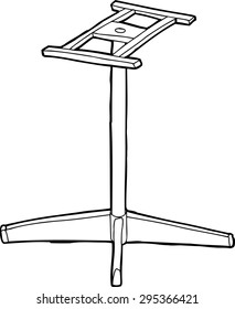 Single hand drawn table frame with legs outline