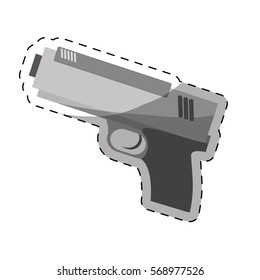 single hand gun icon image vector illustration design 