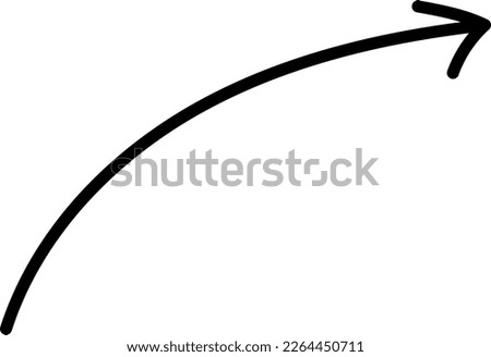 It is a single hand-drawn arrow that looks like it was drawn roughly with a pen. An image that rises or rises above.