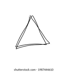 Einzelhandgezeichnetes geometrisches Element. schwarzes Vektorelement für Design. Doodles einzeln auf Weiß