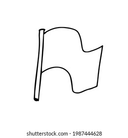 Single hand-drawn geometric element. black vector element for design. Doodles isolated on white