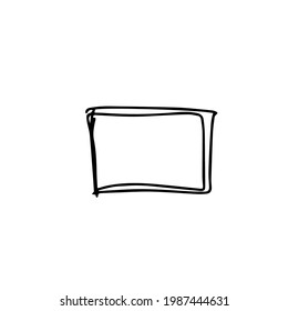 Single hand-drawn geometric element. black vector element for design. Doodles isolated on white