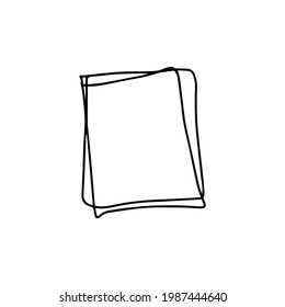 Single hand-drawn geometric element. black vector element for design. Doodles isolated on white
