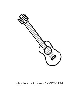 Single Handdrawn Ukulele Icon Symbol Musical Stock Vector (royalty Free 