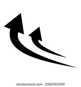   Single headed black arrow icon on white background. Black  Cursor icon. Black arrow icon on white background. arrow indicated the direction symbol. Cursor arrow direction symbol.