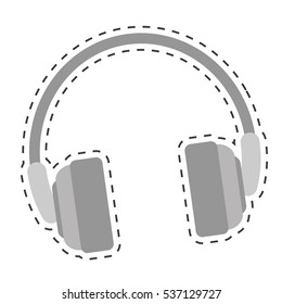 single headphones icon image vector illustration design 