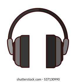 single headphones icon image vector illustration design 