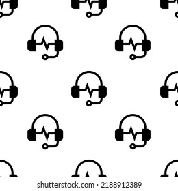 Single Headphones pattern. Headphones concept. filled trendy Vector seamless Pattern, background, wallpaper