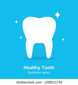 A Single Healthy Clean Tooth  Illustration Vector