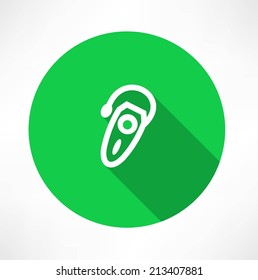 Single hearing aid icon