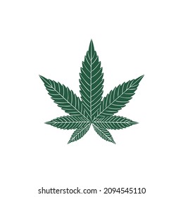 Single Hemp Pot Marijuana Cannabis leaf