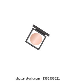 Single high lighter in black square sharp.In top view.On white background