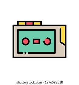 Single high quality 80's related icon. Isolated 80's symbols in white background. Graphic icons element