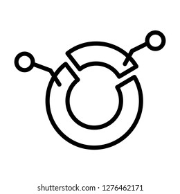 Single high quality analysis related icon. Isolated analysis symbols in white background. Graphic icons element
