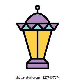 Single high quality arabic lanterns related icon. Isolated arabic lanterns symbols in white background. Graphic icons e