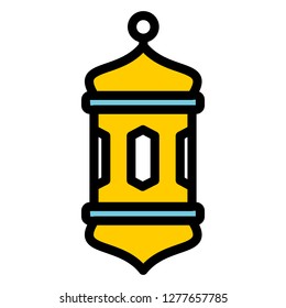 Single high quality arabic lanterns related icon. Isolated arabic lanterns symbols in white background. Graphic icons e