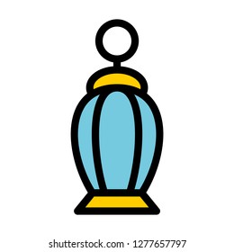 Single high quality arabic lanterns related icon. Isolated arabic lanterns symbols in white background. Graphic icons e