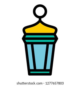 Single high quality arabic lanterns related icon. Isolated arabic lanterns symbols in white background. Graphic icons e