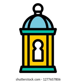 Single high quality arabic lanterns related icon. Isolated arabic lanterns symbols in white background. Graphic icons e