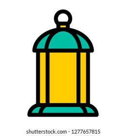 Single high quality arabic lanterns related icon. Isolated arabic lanterns symbols in white background. Graphic icons e
