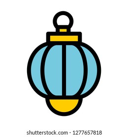 Single high quality arabic lanterns related icon. Isolated arabic lanterns symbols in white background. Graphic icons e
