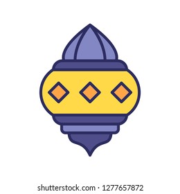 Single high quality arabic lanterns related icon. Isolated arabic lanterns symbols in white background. Graphic icons e