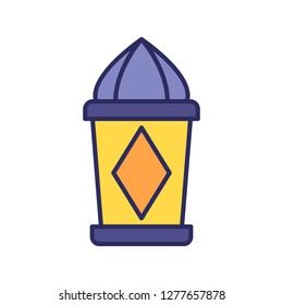 Single high quality arabic lanterns related icon. Isolated arabic lanterns symbols in white background. Graphic icons e