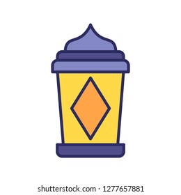 Single high quality arabic lanterns related icon. Isolated arabic lanterns symbols in white background. Graphic icons e