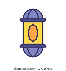 Single high quality arabic lanterns related icon. Isolated arabic lanterns symbols in white background. Graphic icons e