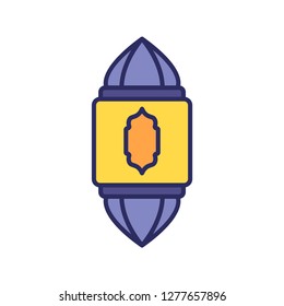 Single high quality arabic lanterns related icon. Isolated arabic lanterns symbols in white background. Graphic icons e