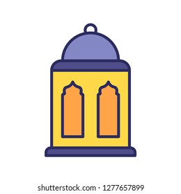 Single high quality arabic lanterns related icon. Isolated arabic lanterns symbols in white background. Graphic icons e