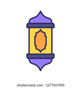 Single high quality arabic lanterns related icon. Isolated arabic lanterns symbols in white background. Graphic icons e