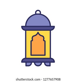 Single high quality arabic lanterns related icon. Isolated arabic lanterns symbols in white background. Graphic icons e