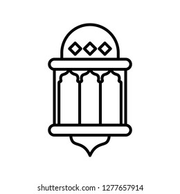 Single high quality arabic lanterns related icon. Isolated arabic lanterns symbols in white background. Graphic icons e