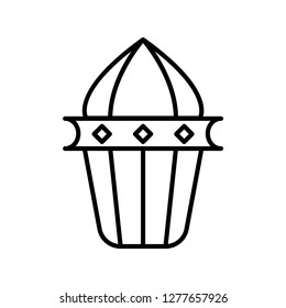 Single high quality arabic lanterns related icon. Isolated arabic lanterns symbols in white background. Graphic icons e