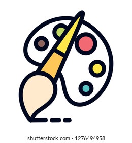 Single high quality art and design related icon. Isolated art and design symbols in white background. Graphic icons element