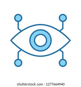Single high quality artificial Intelligence related icon. Isolated artificial Intelligence symbols in white background. Graphic icons element