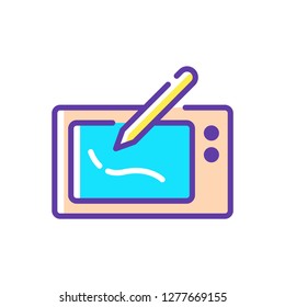 Single high quality artist related icon. Isolated artist  symbols in white background. Graphic icons element